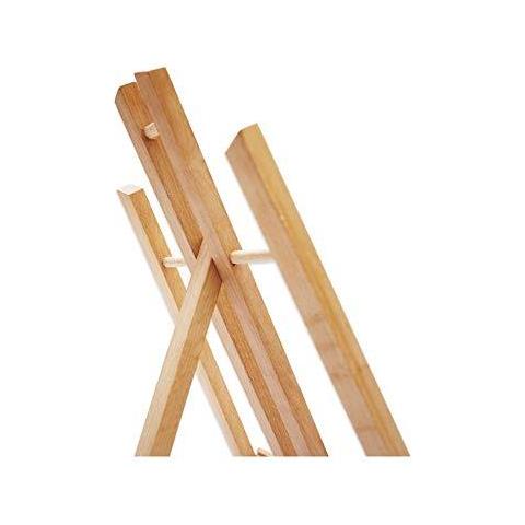 Piccola Scrivania Cavalletto In Legno Di Faggio - Medio - Compatto Cavalletto - Ideale Cavalletto In Legno Per La Presentazione Del Canvas And Frames Fino A 40 Cm - Ideale Per Eventi Mostre E Convegni - Foto 2