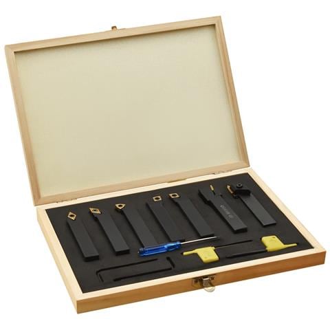 Set di Utensili Indicizzabili per Tornitura 12 pz 16x16mm 100mm - Foto 1