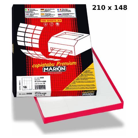 Kohinoor Etichette Adesive Markin 210x148.5mm 2 Etichette Per Foglio 100 Fogli X210c509 - Foto 1