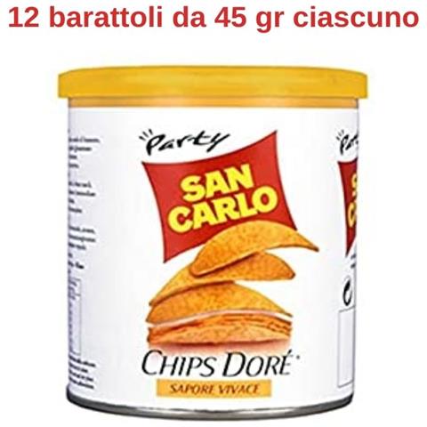 San Carlo Chips Dore' Gusto Vivace 12 Barattoli Da 45 Gr - Foto 1