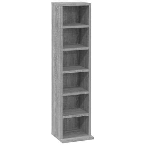 Mobile Porta CD Grigio Sonoma 21x20x88 cm in Legno Multistrato - Foto 1
