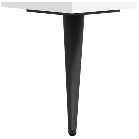Scrivania Bianca 140x50x75 Cm In Legno Multistrato - Foto 2
