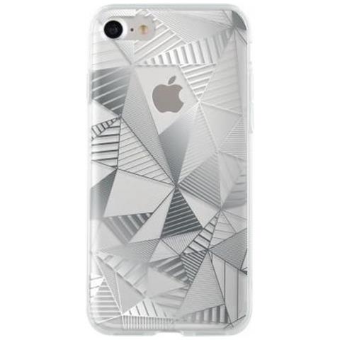 Cover Per Iphone Se 2020/8/7 Grafica Triangolare Semirigida, Argento - Foto 1