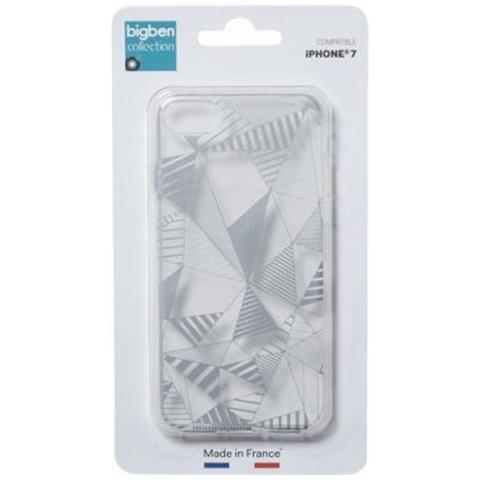 Cover Per Iphone Se 2020/8/7 Grafica Triangolare Semirigida, Argento - Foto 2