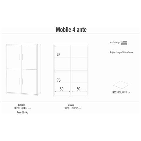Jusken - Credenza Moderna Per Soggiorno - Foto 3