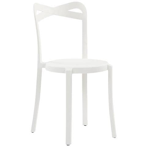 Set Di 4 Sedie In Plastica Bianco Camogli - Foto 7