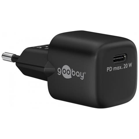 Alimentatore Caricatore Rapido Usb-c Pd Gan Nano 20w 3a Nero - Foto 1