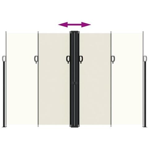 Tenda da Sole Laterale Retrattile Crema 220x600 cm - Foto 2