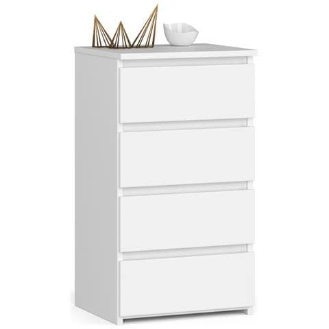 Cassettiera CL4, 4 cassetti, 40x35x74 cm, Colore Bianco - Foto 1