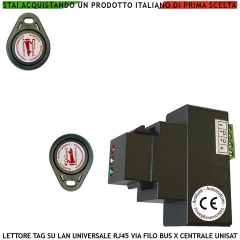 Lettore 2 Tag Di Prossimità Per Comandi Centrale Unisat2 Rj45 Universale Di Qualsiasi Marca E Tipo 3 Led Giallo Verde - Foto 1