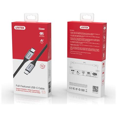 C14082ABK cavo USB 1 m USB 3.2 Gen 2 (3.1 Gen 2) USB C Nero - Foto 4