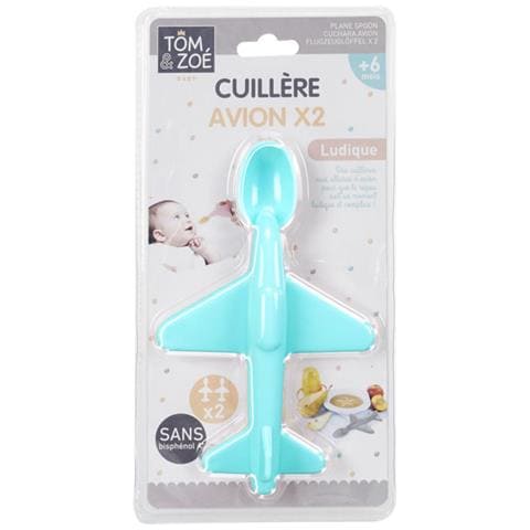 Cucchiaio Neonato Aeroplano Set Da 2, Blu - Foto 2