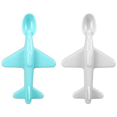 Cucchiaio Neonato Aeroplano Set Da 2, Blu - Foto 1