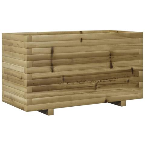 Fioriera Da Giardino 90x40x49,5 Cm In Legno Di Pino Impregnato - Foto 2