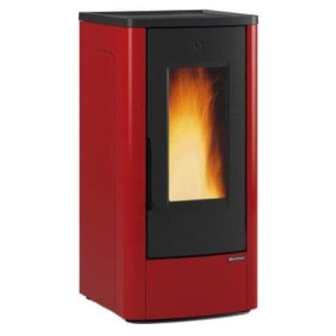Stufa a pellet aria canalizzata Potenza 10 kw Colore bordeaux - Foto 1
