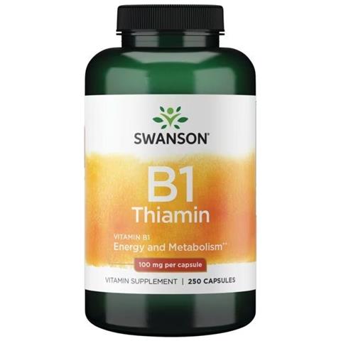 Vitamina B1 Tiamina 100 Mg 250 Capsule Swanson Health Products - Foto 1