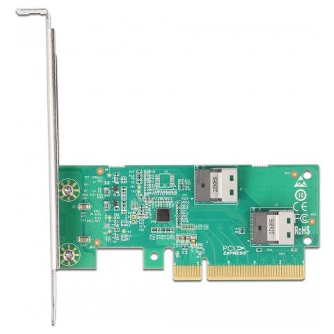 90076 Scheda PCI Express 4.0 x8 a 2 x interno NVMe M. 2 Chiave M - Biforcazione - Foto 1