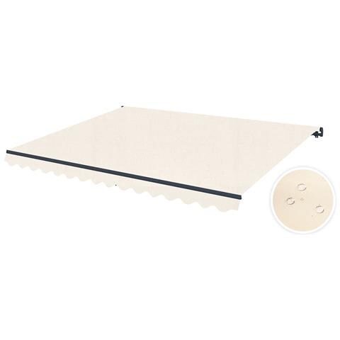 Tenda Retrattile Manuale 4x3m - - Vecchio - Idrorepellente - Superficie Coperta 12m² - Beige - Tessuto Premium 320m² - Anti-uv - Foto 2
