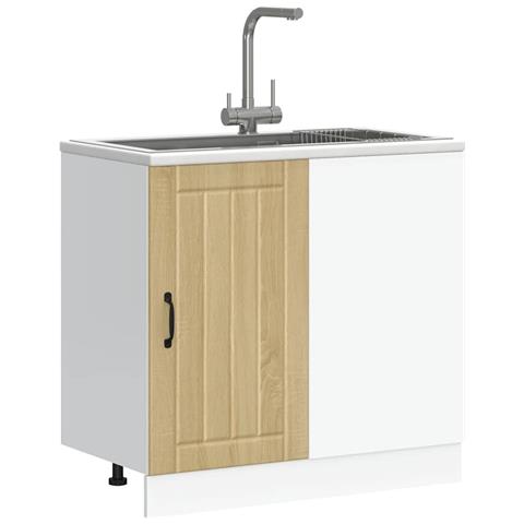Mobile Base Lavello Lucca Rovere Sonoma In Legno Multistrato - Foto 1