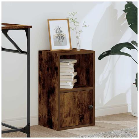 Libreria Rovere Fumo 31x24x52 Cm In Legno Multistrato - Foto 3