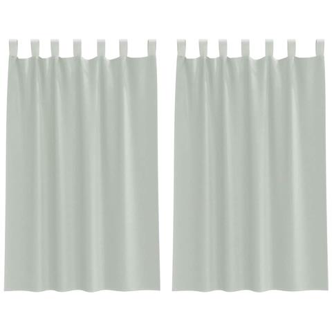 Tende In Voile Con Passanti 2 Pz Grigio Chiaro 140x175 Cm - Foto 1