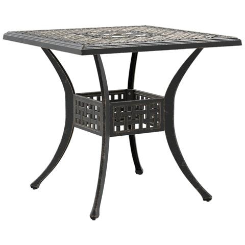 Set Da Pranzo Da Giardino 5 Pz Bronzo In Alluminio Pressofuso - Foto 3