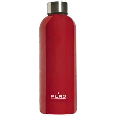 Bottiglia In Acciaio Doppio Strato Finitura Lucida Rosso 500ml - Foto 1