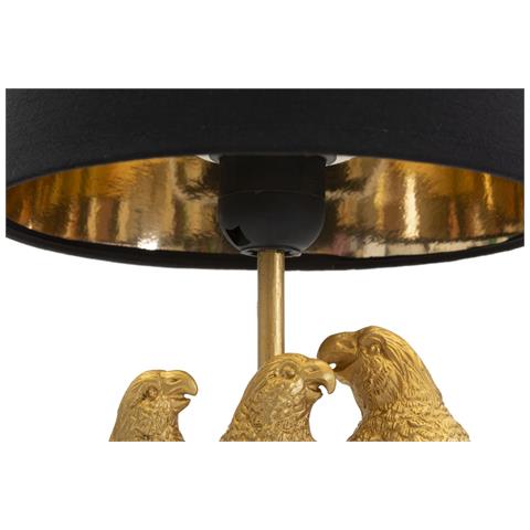 Lampada Da Tavolo Pappagallo 2 - Nero - Metallo - 20x20x39 Cm - Foto 2