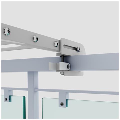 Stendino Da Esterno Per Balcone 102x63x8 Cm Bianco, Ribaltabile E Leggero, Ideale Per Ringhiere - Foto 3