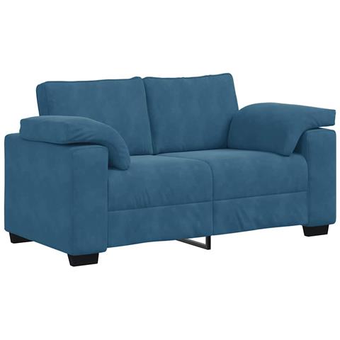 Divano Divanetto Blu 120 cm in Velluto - Foto 1