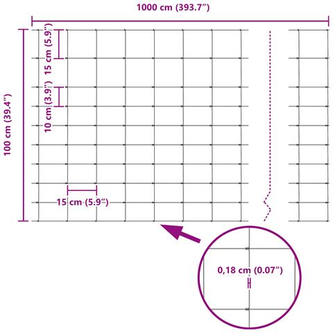 Recinzione per campi 1x50 m in acciaio zincato - Foto 8