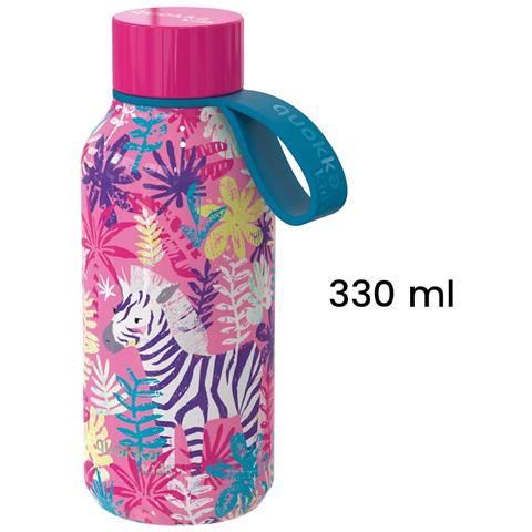 Bottiglia Termica 330ml Modello Solid Kids Con Tracolla E Motivo Zebra, Rosa - Foto 2