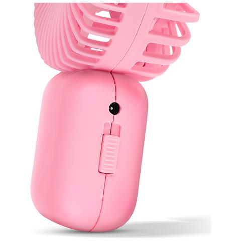 Mini Ventilatore Portatile Ultra-compatto Con Batteria Ricaricabile Da 250mah, Rosa - Foto 4
