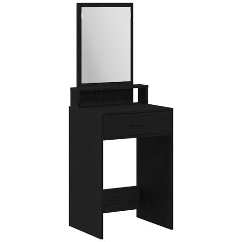 Tavolo da trucco  con cassetti, Nero Rovere, 50x41x140 cm - Foto 1