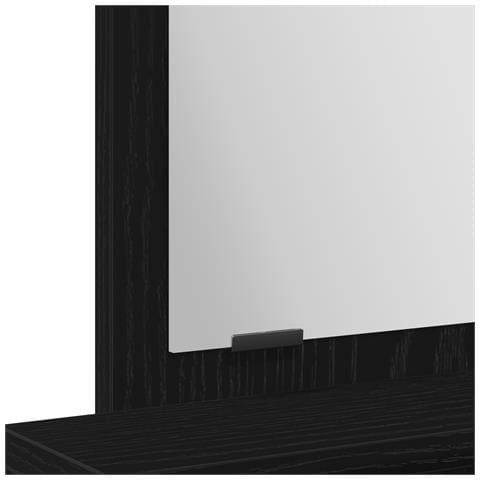 Tavolo da trucco  con cassetti, Nero Rovere, 50x41x140 cm - Foto 9