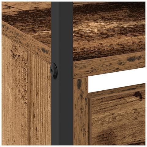 Mobile per Scarpe con 4 Cassetti Ribaltabili Legno Invecchiato 100x34x112 cm - Foto 9