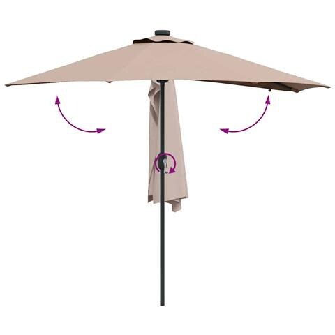 Ombrello da giardino Talpa 294 x 150 x 223 cm Tessuto - Foto 9