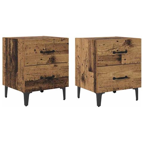 Armadietto per letto 2 pcs Legno vecchio 40 x 35 x 47,5 cm - Foto 1
