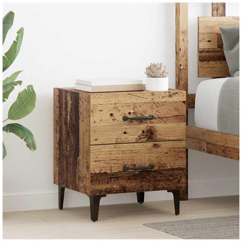 Armadietto per letto 2 pcs Legno vecchio 40 x 35 x 47,5 cm - Foto 2
