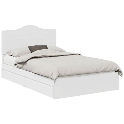 Letto con Contenitore Bianco 120 x 200 cm Legno multistrato - Foto 1