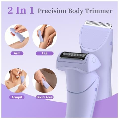 Epilatore Elettrico 2-in-1: Rifinitore A Doppia Testina Per Donna Purple - Foto 2