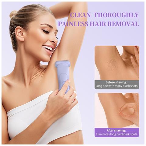 Epilatore Elettrico 2-in-1: Rifinitore A Doppia Testina Per Donna Purple - Foto 7