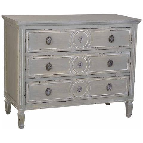 Cassettiera In Legno Con 3 Cassetti Grigio 102x46x80h Cm - Foto 1