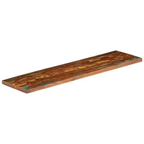 Piano Tavolo 120x30x3,8 cm Rettangolare in Massello di Recupero - Foto 2