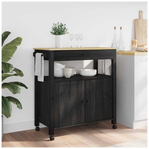Carrello da Cucina MONZA Nero 84 x 40 x 88,5 cm - Foto 2