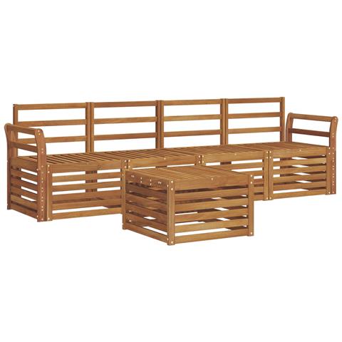 Set divani Naturale Legno di Acacia Massello - Foto 1