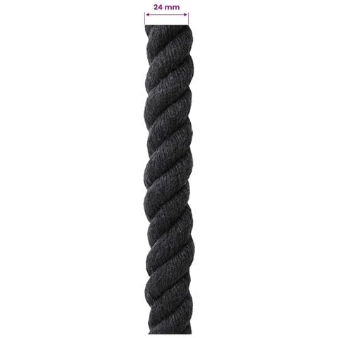 Corda Nero 2,4 x 2,4 x 2500 cm Cotone - Foto 5