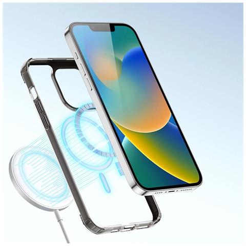 Clin2 Custodia Iphone 14 Plus Con Copertura Magnetica Magsafe Grigia - Foto 7