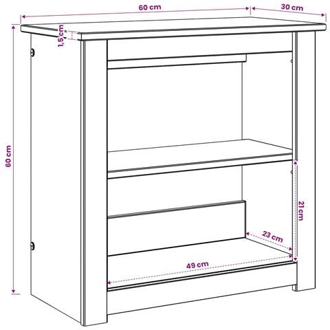 Supporto per Acquario PANAMA Marrone 60 x 30 x 60 cm 150 kg - Foto 7