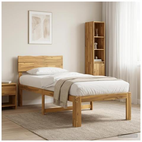 Letto Singolo con Testiera ROSTOCK Bianco 100 x 200 cm - Foto 2